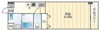 間取図 大阪メトロ千日前線/桜川駅 徒歩5分 3階 築17年