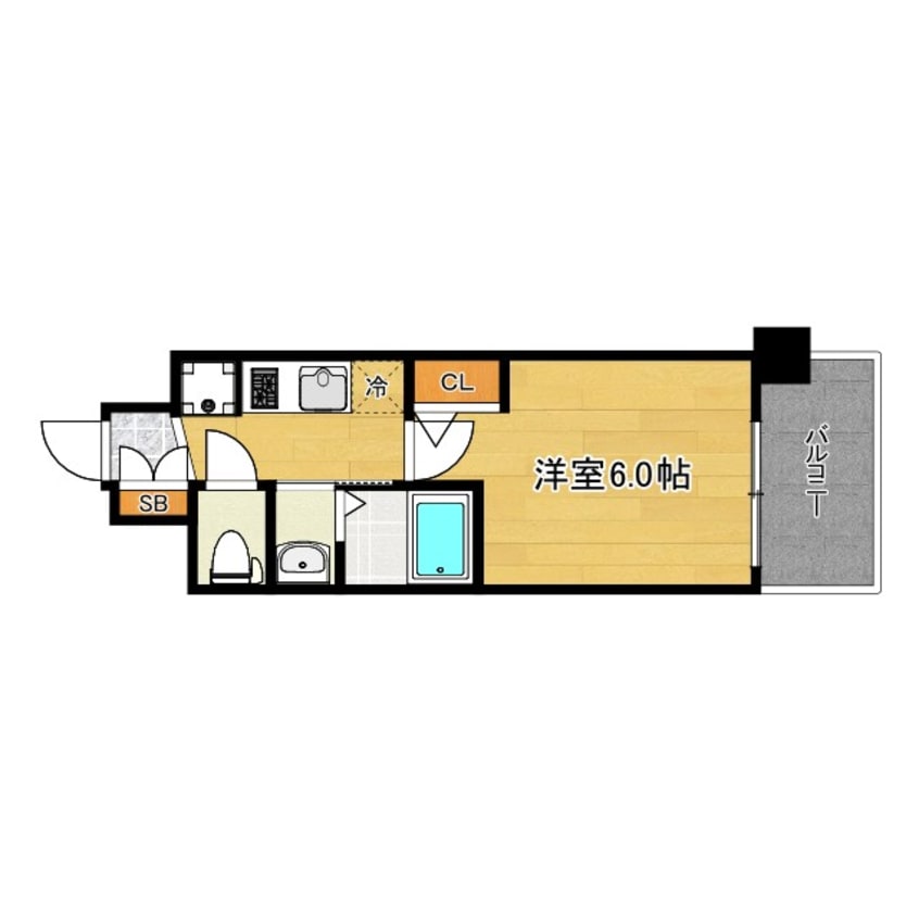 間取図 エステムコート難波WEST-SIDE8エクシーナ
