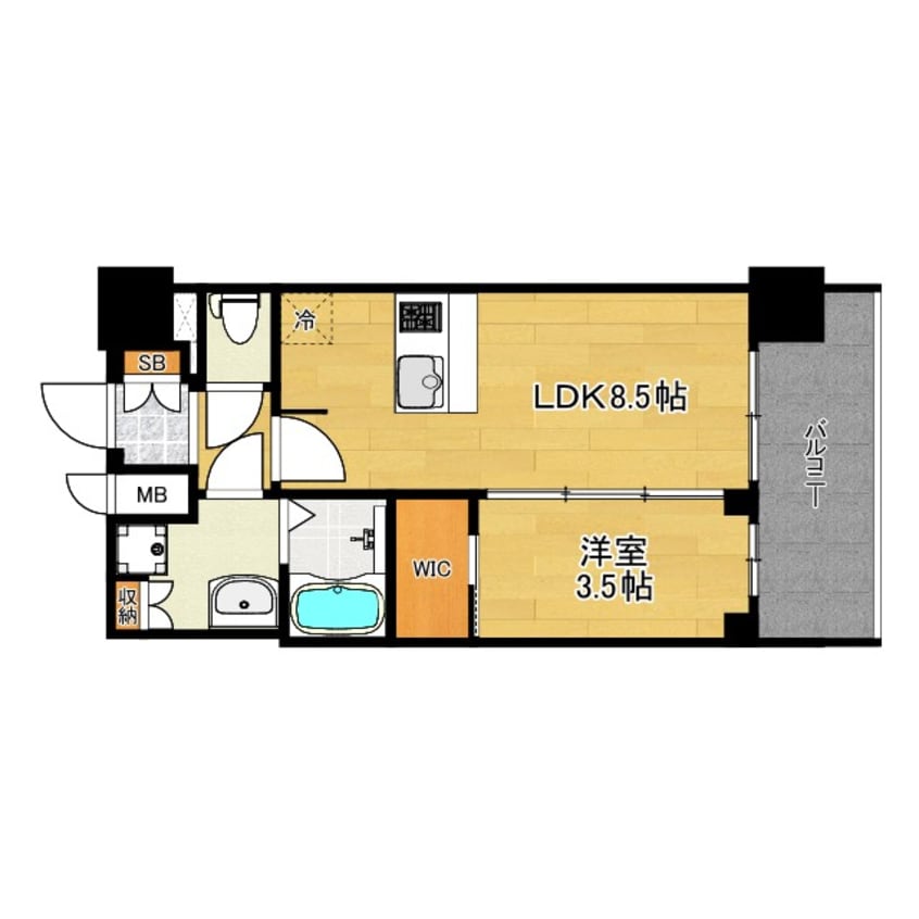 間取図 大阪メトロ長堀鶴見緑地線/大正駅 徒歩5分 14階 建築中