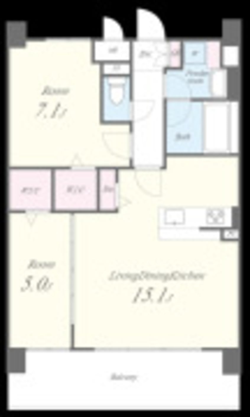間取図 大阪メトロ中央線/弁天町駅 徒歩13分 6階 1年未満