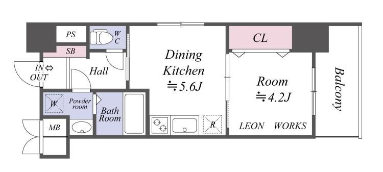 間取り図 大阪メトロ中央線/弁天町駅 徒歩9分 7階 築6年