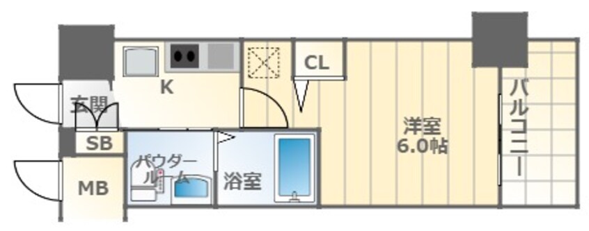 間取図 大阪メトロ千日前線/桜川駅 徒歩7分 4階 築7年