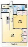 大阪メトロ千日前線/桜川駅 徒歩2分 12階 築17年 1LDKの間取り