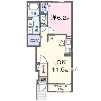 間取図 サンフラット乙島Ａ棟