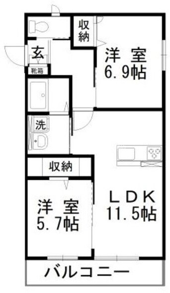 間取図 ウインド・シャルールⅡ