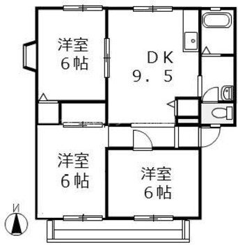 間取図 ウインディア浦田　B