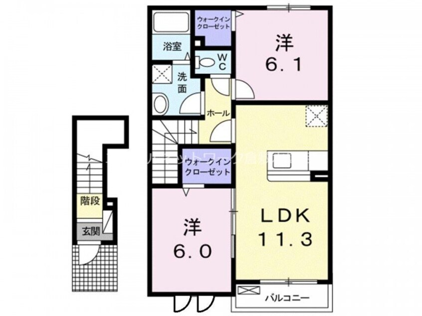 間取図 アンスリールＡ