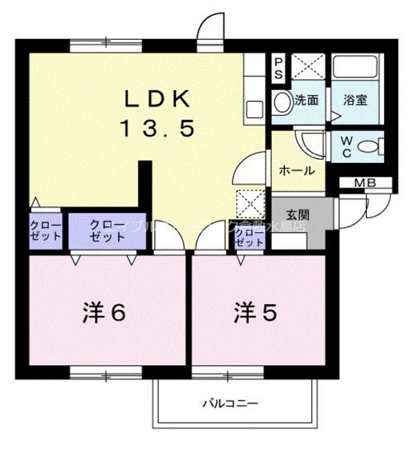 間取図 ニューエルディムイシハラＢ