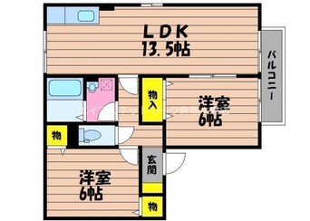 間取図 ボンヌシャンスISIDA　Ｂ棟