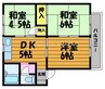 コーポ岸本　B棟 3DKの間取り