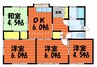 白楽町渡邉様借家 4DKの間取り