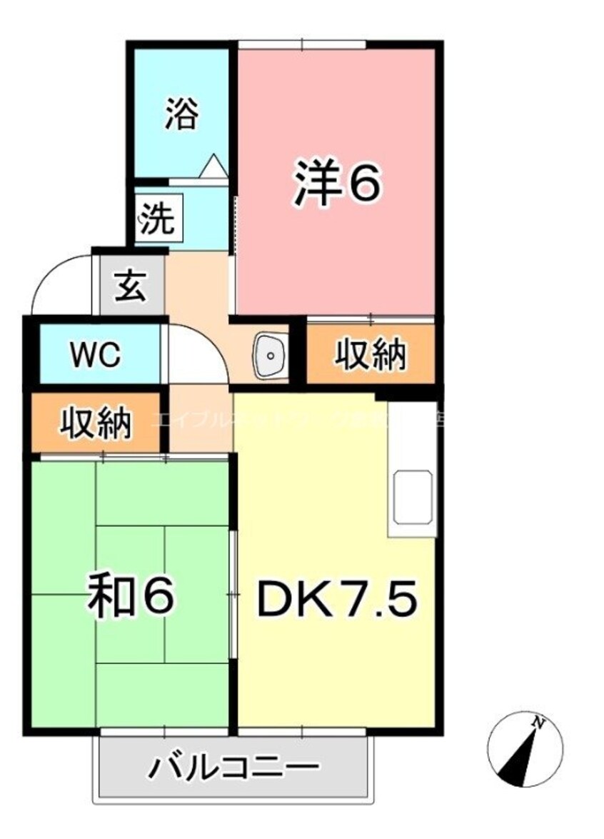 間取図 シャインハイツ大梵B