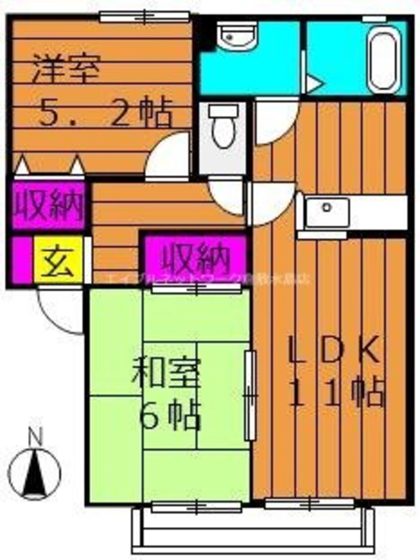 間取図 ビアン連島　Ｃ棟