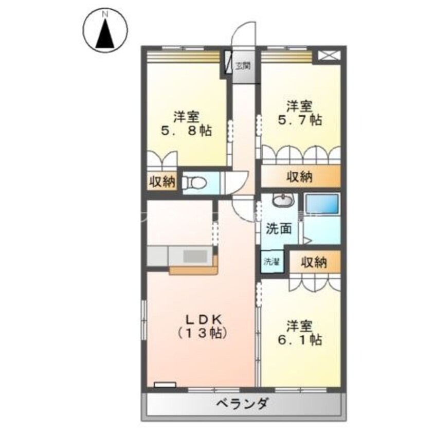 間取図 ノース・ヴィレッジ