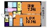 フォブール放駒Ⅱ 1LDKの間取り