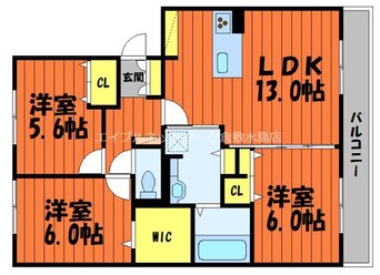 間取図 キャスバル　Ａ棟