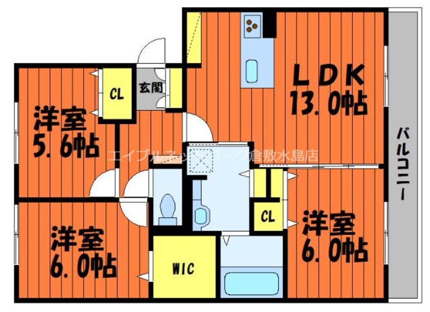 間取図 キャスバル　Ａ棟