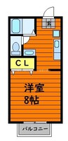 フラワーC 1Kの間取り