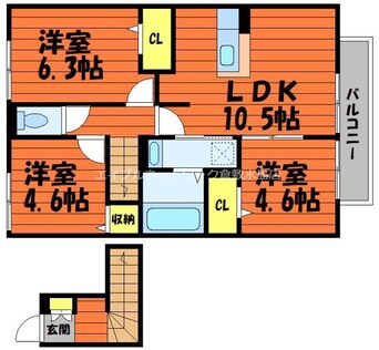 間取図 D-room141