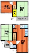 連島中央借家 3DKの間取り