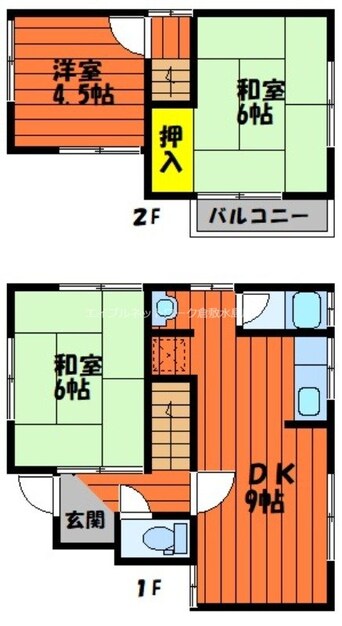 間取図 連島中央借家