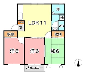 間取図 アパートメント明石　A