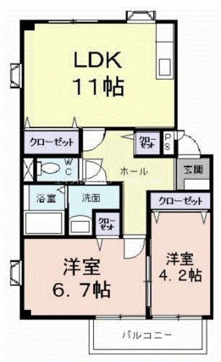 間取図 ハーベストコートＤ