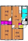 アンダンテ福井　A 3DKの間取り