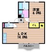 RE APARTMENT 1LDKの間取り