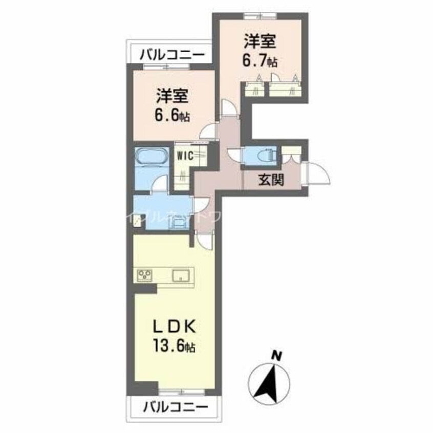 間取図 ニンナ・ナンナＣ棟（ホテルライク・ＢＥＬＳ認証・ＺＥＨ）