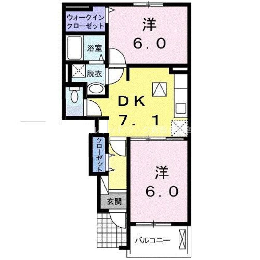 間取図 イーストリッチＢ