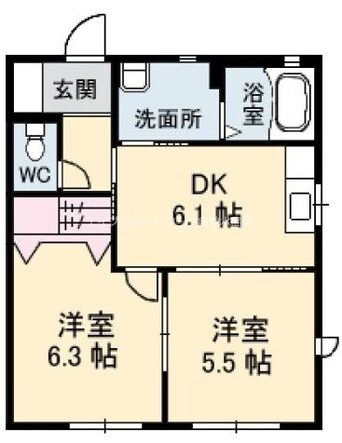 間取図 リッセＦＵＪＩ