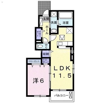 間取図 メゾンソレイユ亀島第２公園前Ａ