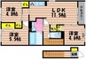 フェリス　ディア　Ａ棟 3LDKの間取り