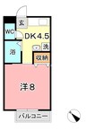 パルティールＣ 1Kの間取り