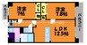 ベルフォーレ水島 2LDKの間取り