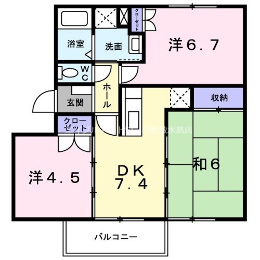 間取図 ジョイフルポット児島Ｃ