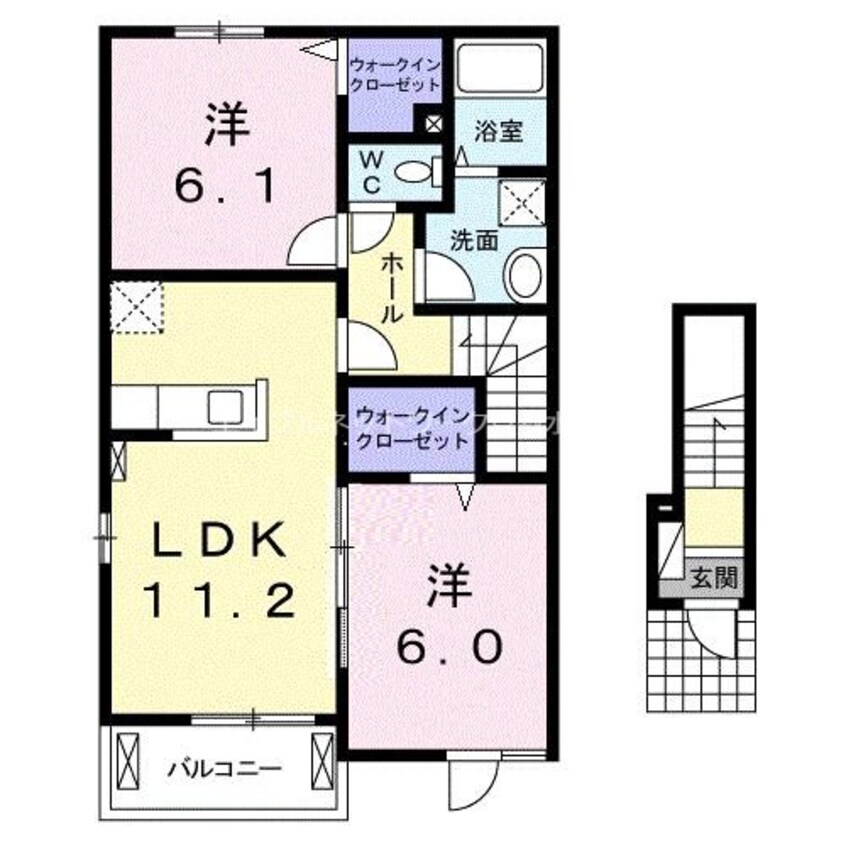 間取図 グランツ輝き　Ａ