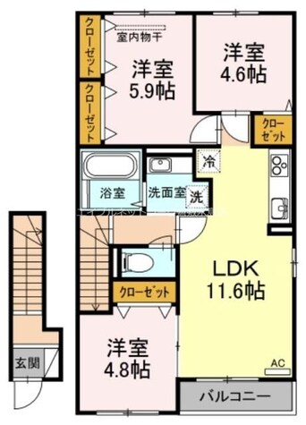 間取図 ヴィラ・アムール和