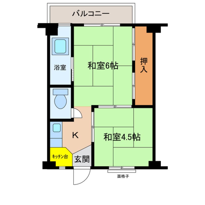 間取図 ビレッジハウス沢野本2号棟