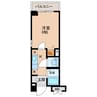 クレール加茂 1Kの間取り