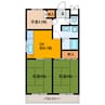 グリーンヒルＩ 3DKの間取り