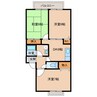 松本ハイツ 3DKの間取り
