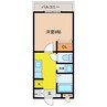 サンフローラ藤原 1Kの間取り