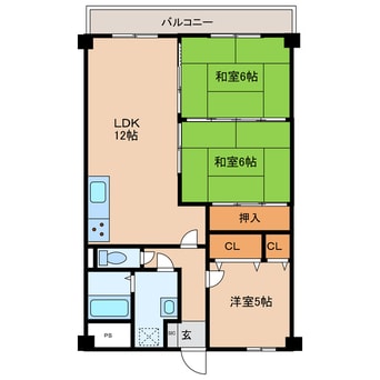 間取図 メリヤス岡場（旧：リアライズ岡場←グリーンパストラル）