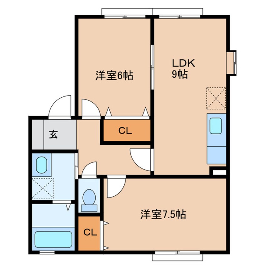 間取図 ポネ