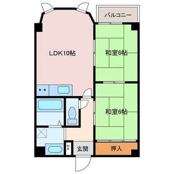 間取図 ジャルダン三田3番館