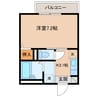 れんげハイツ 1Kの間取り