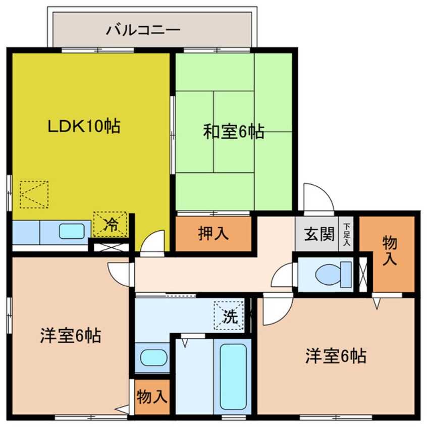 間取図 トワイライト　B棟