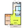 アネックスコート 1LDKの間取り